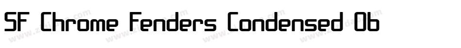 SF Chrome Fenders Condensed Oblique字体转换